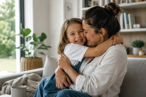 happy child with parent after parenting plans Halifax
